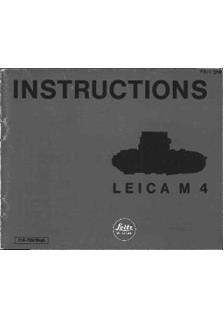 Leica M 4 manual. Camera Instructions.